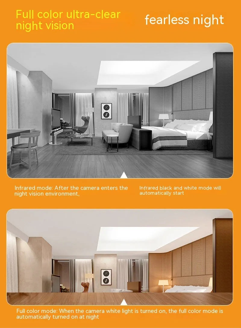 Wireless bulb security camera with 1080p HD video and full colour night vision for discreet monitoring