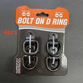 Galvanised black carbon steel pull ring floor hook for universal truck mounting.