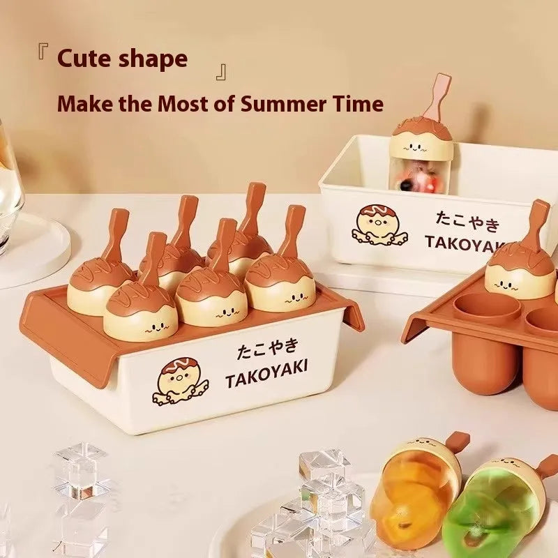 Plastic ice cream mould in octopus ball shape with modern simplicity design