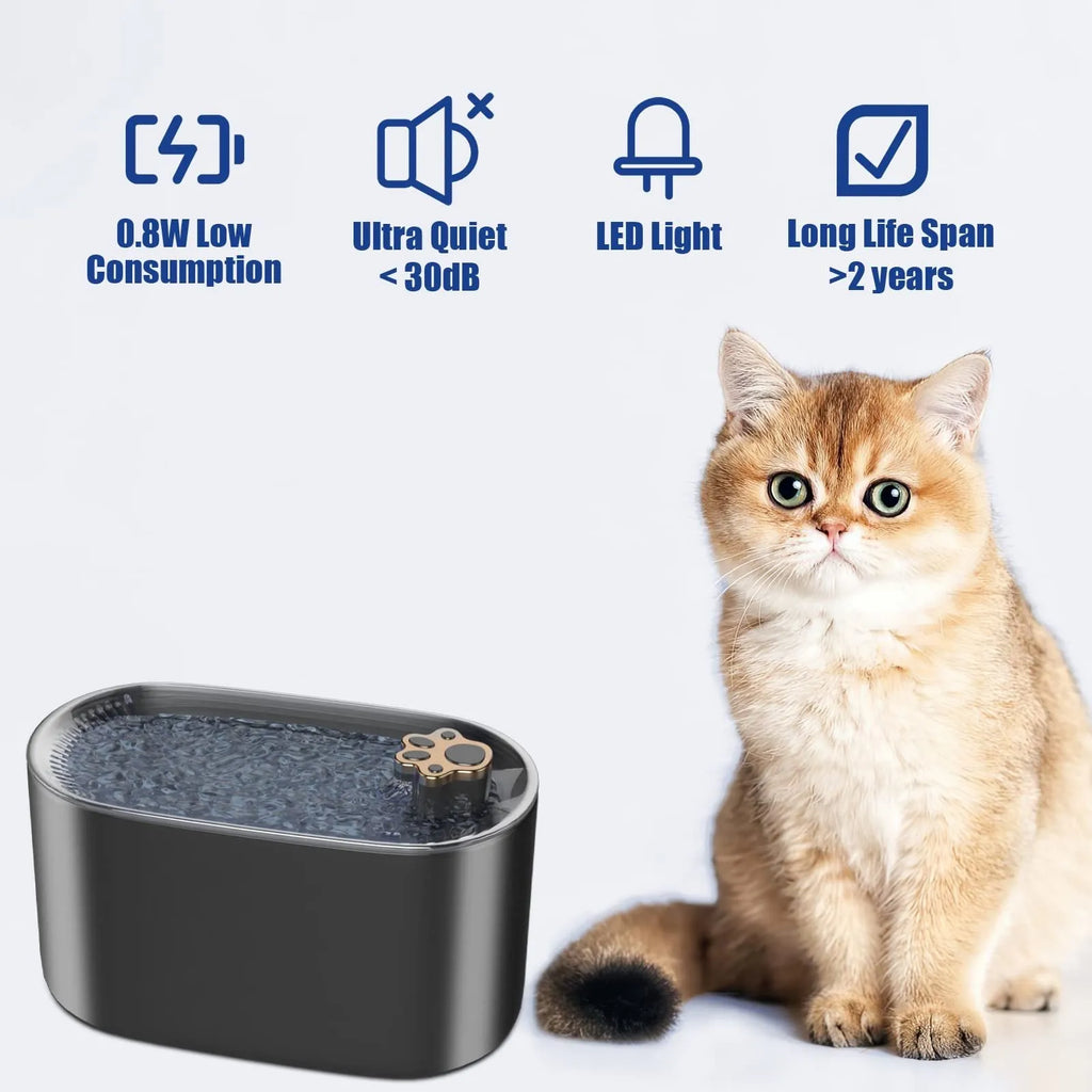 Berlin blue pet water fountain with 3L capacity and quiet pump for cats and dogs