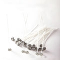 White cotton candle wicks for DIY candle making in three length options