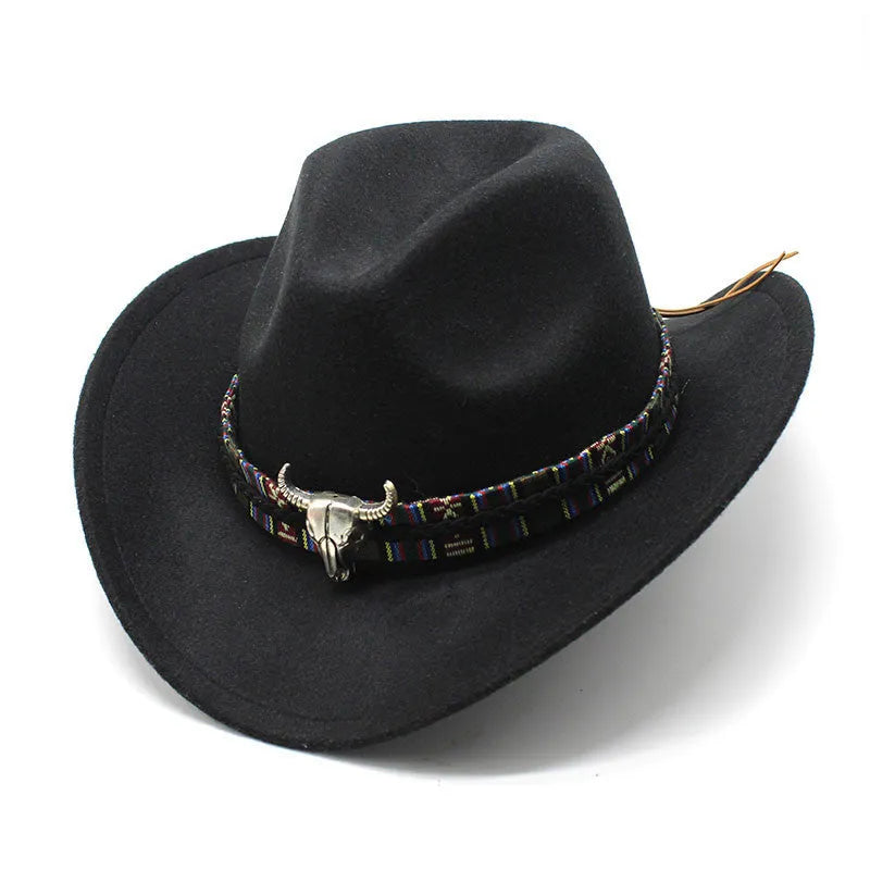Polyester western cowboy hat with a bell crown in a choice of colours on a size M headform.
