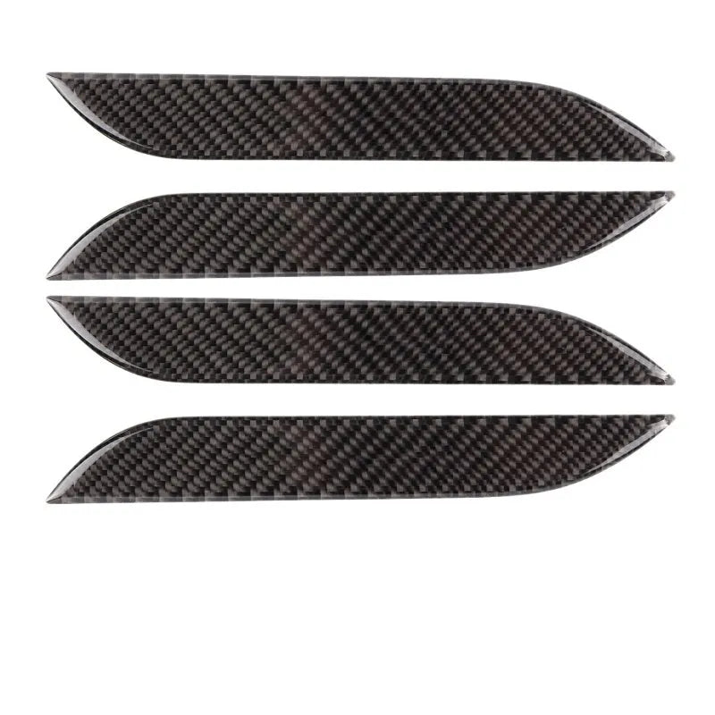 Carbon fibre door handle protection stickers for Tesla Model S in four-piece anti-scratch kit