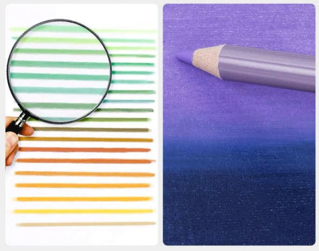Boxed set of soft core colour pencils with basswood barrels, available in 72 or 126 colours.
