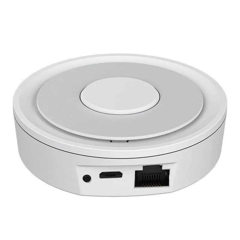 White intelligent ZigBee dual mode wired gateway home control hub 78mm
