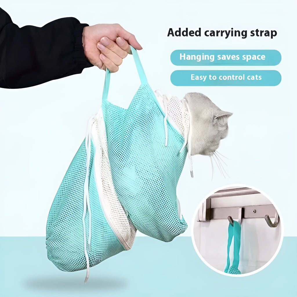 Cat grooming restraint bag with detachable design and scratch-resistant thickening in multiple colour options