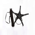 Black football juggling belt with adjustable strap for solo training practice