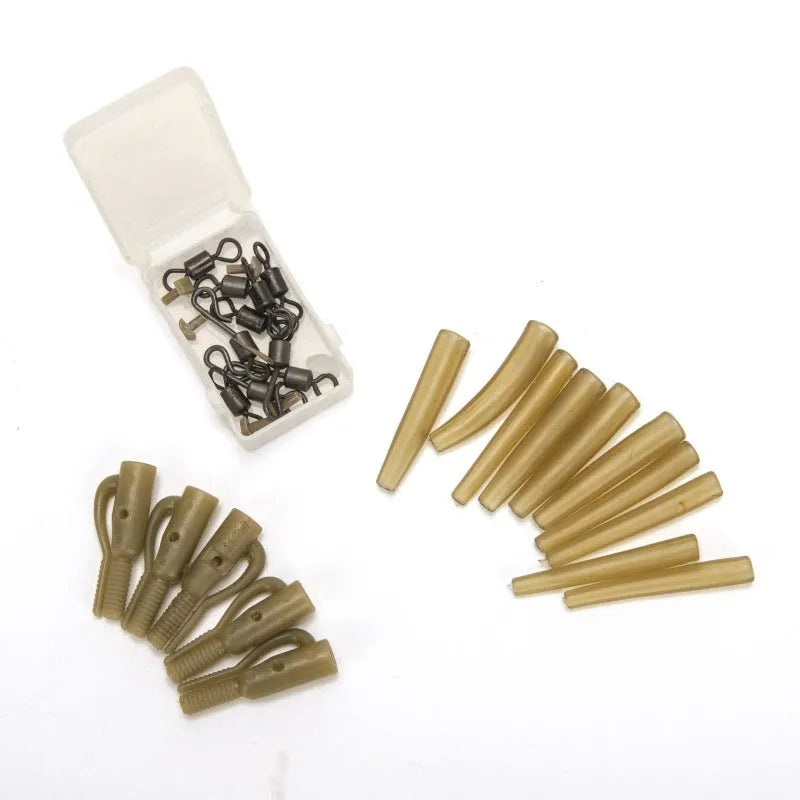 30 piece European carp fishing accessory set with anti-winding pipes, threaded hoses, rotation pieces and screws