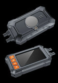 Motorcycle GPS tachograph recorder with dual lenses for front and rear 1080P recording