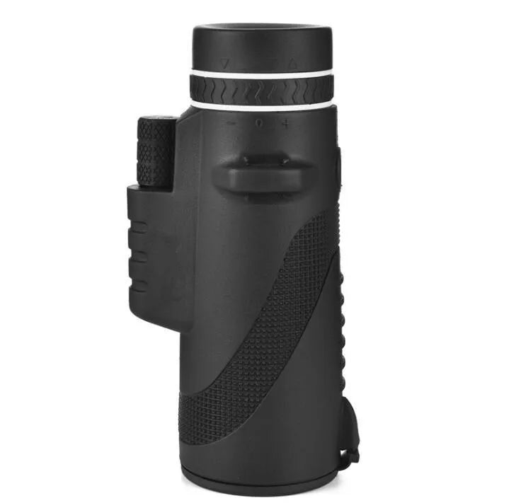 Black 40x60 HD smartphone telescope monocular with fully multi-coated lens for long-range viewing