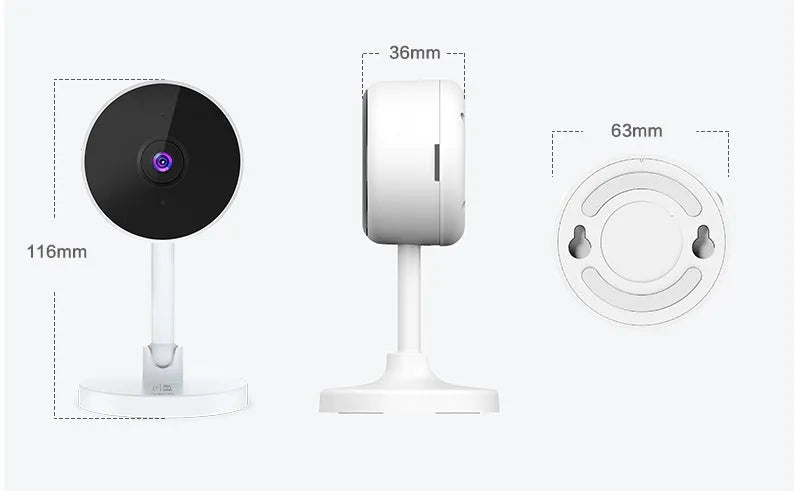 White gun-style Flash Fish WiFi security camera with 1080p HD recording and intelligent network alarms