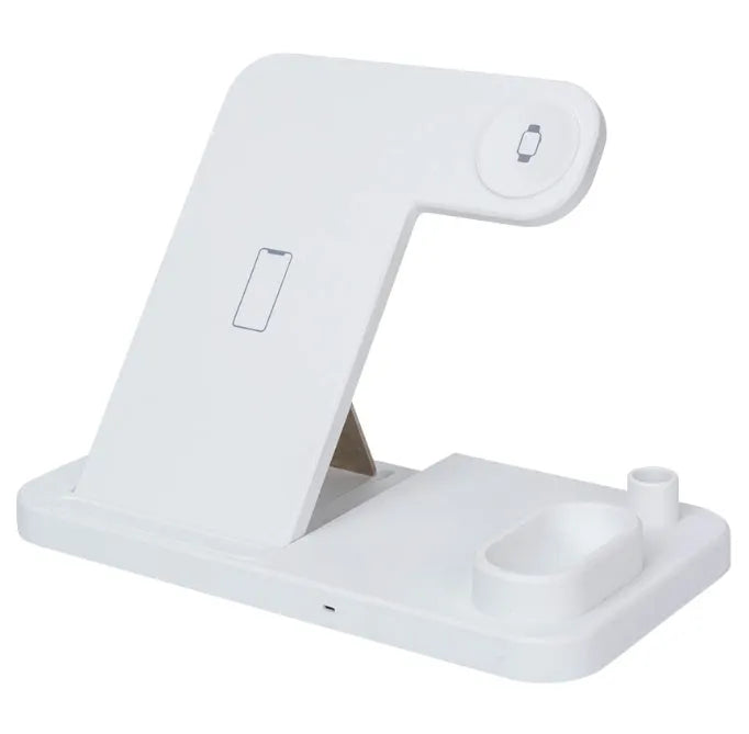4-in-1 wireless charging station with adjustable magnetic stand for phone and Apple Watch