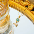 Zircon tulip necklace for women with adjustable chain in gold colour options