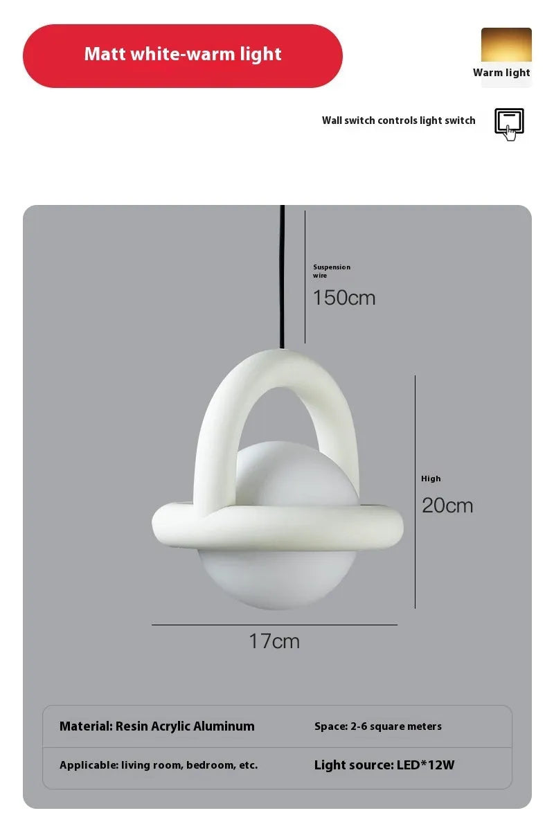 Modern Danish-style hanging pendant lamp in a matte finish with a linen shade.