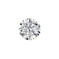 Round moissanite gem stone with eight hearts and eight arrows cut on display