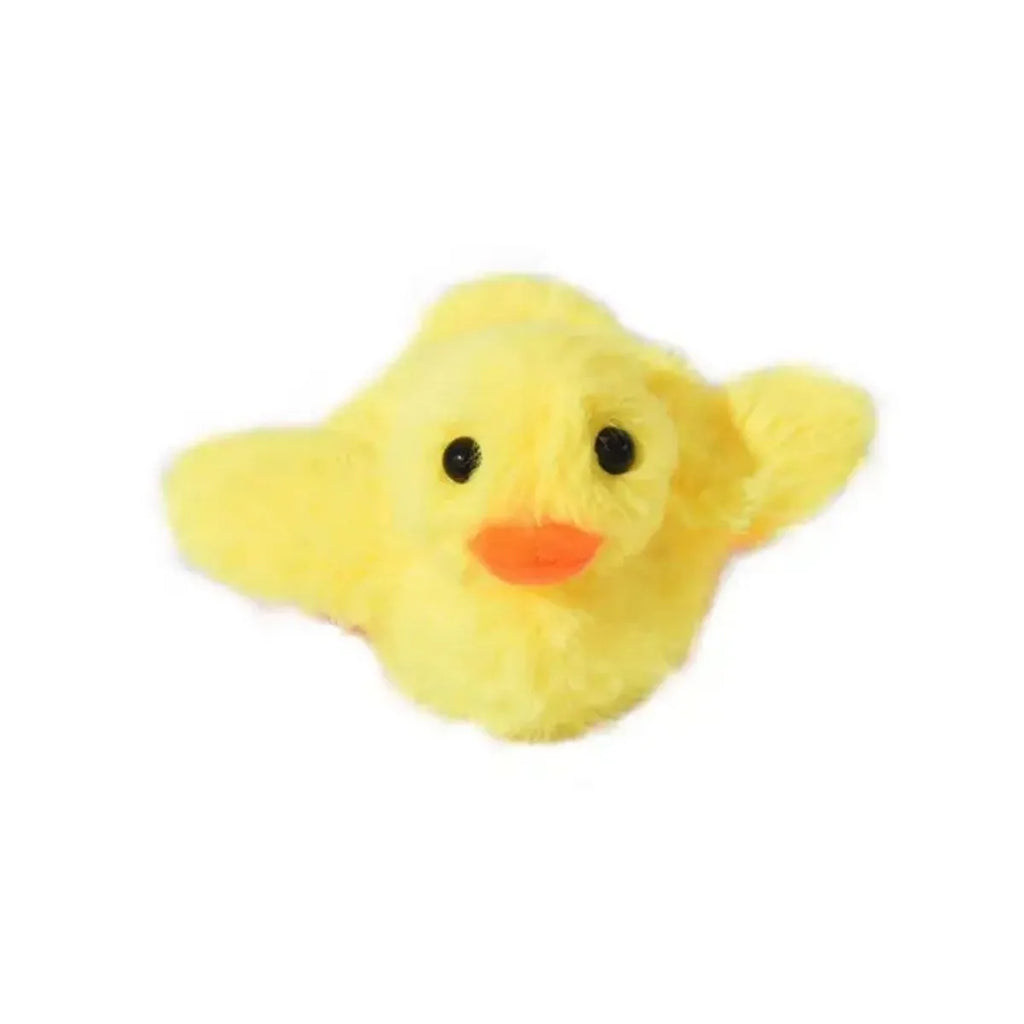Yellow flapping duck cat toy with USB charging cable for interactive play