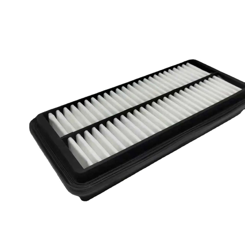 Black car air filter for Modern vehicles showing 256mm diameter dimensions