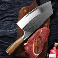 A 320mm long stainless steel kitchen knife with a blade forged from 40cr13 steel.