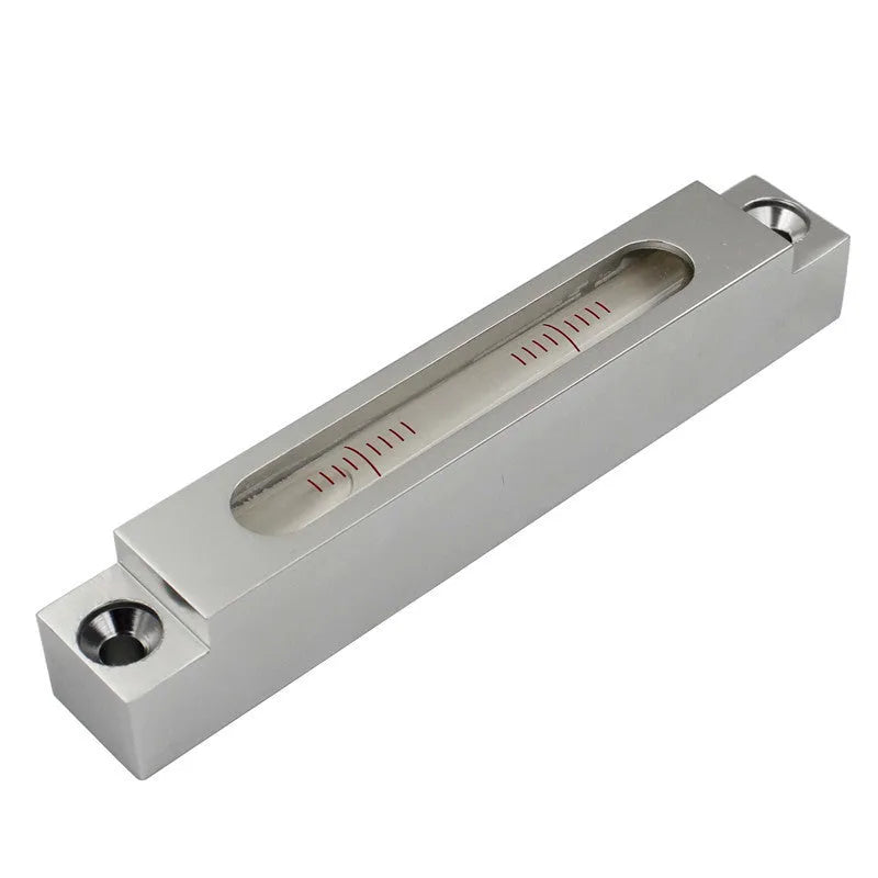 132mm miniature spirit level with metal frame and glass bubble vial for machine tool measurement