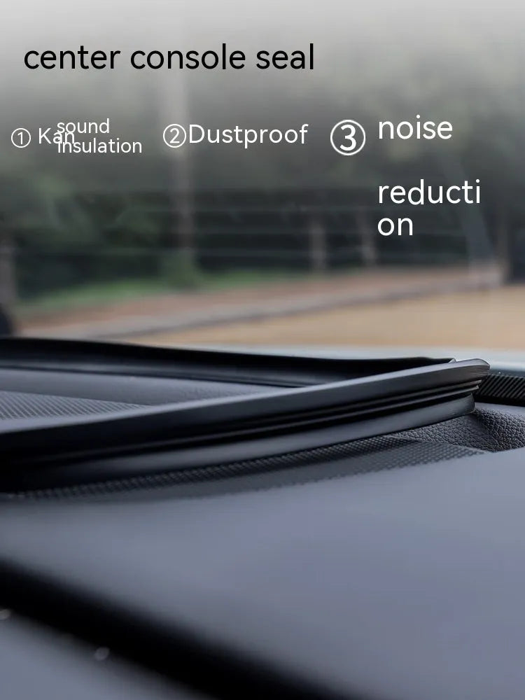 Car dashboard soundproof seal strip for Outlander, 1.6 m high quality silicone, double-sided six-card slot
