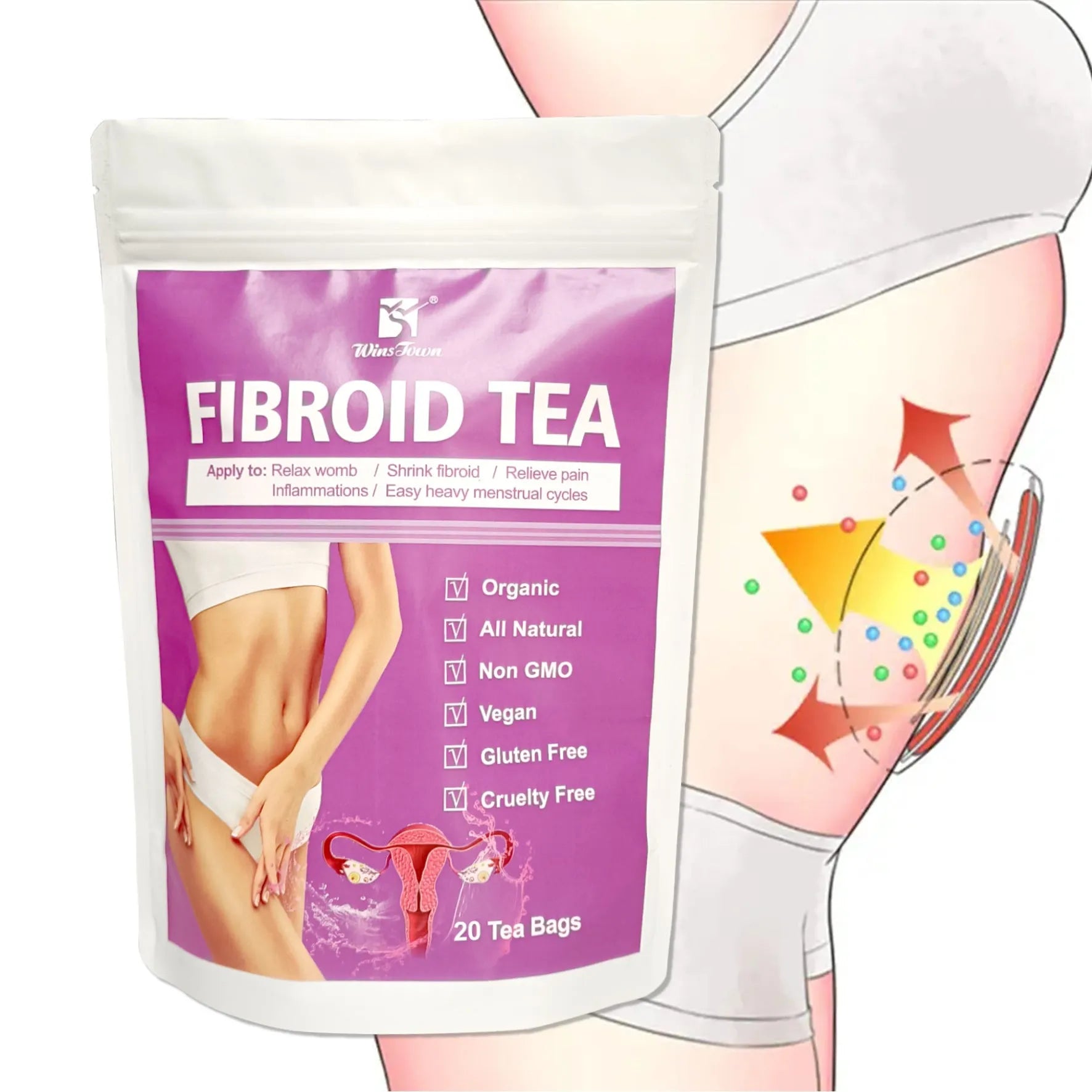 C83 Winstown Fibroid Tea bag single serving cold extract herbal tea with sugar