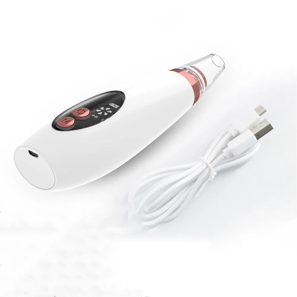 Microcrystalline blackhead remover model LY-9128 with USB charging and black suction nozzle