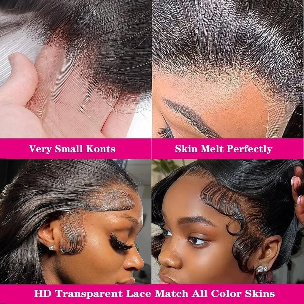 Black M1613 22-inch curly full-head wig for ladies on a display.