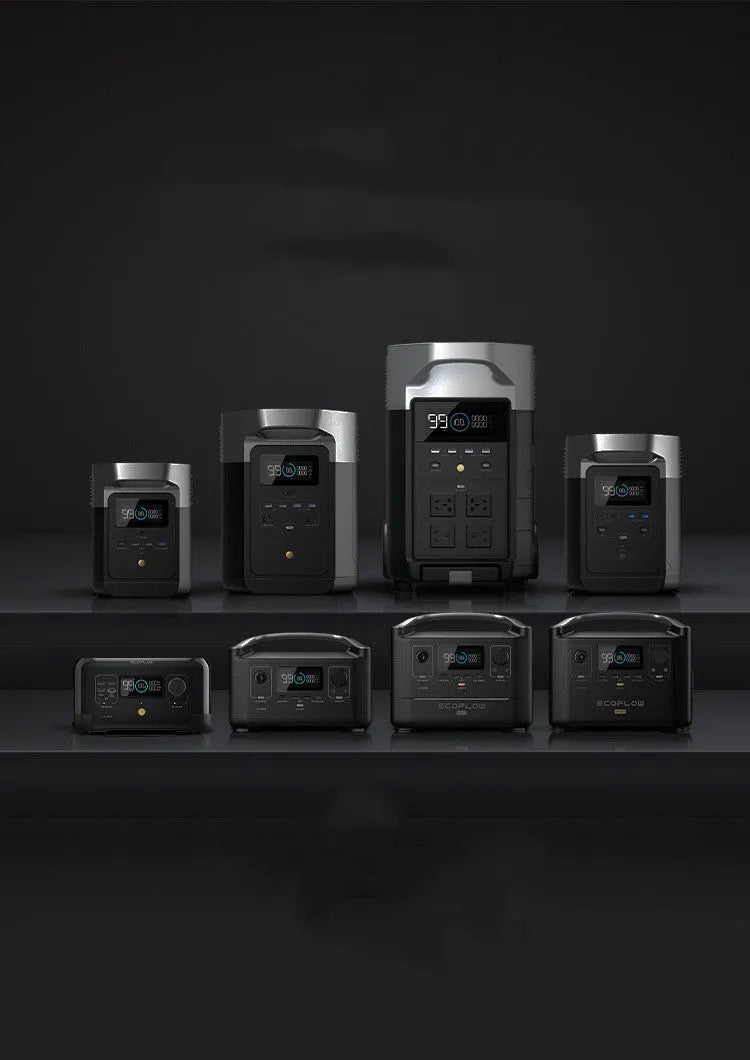 RIVER Pro 720Wh portable power station with multiple charging cables and output ports