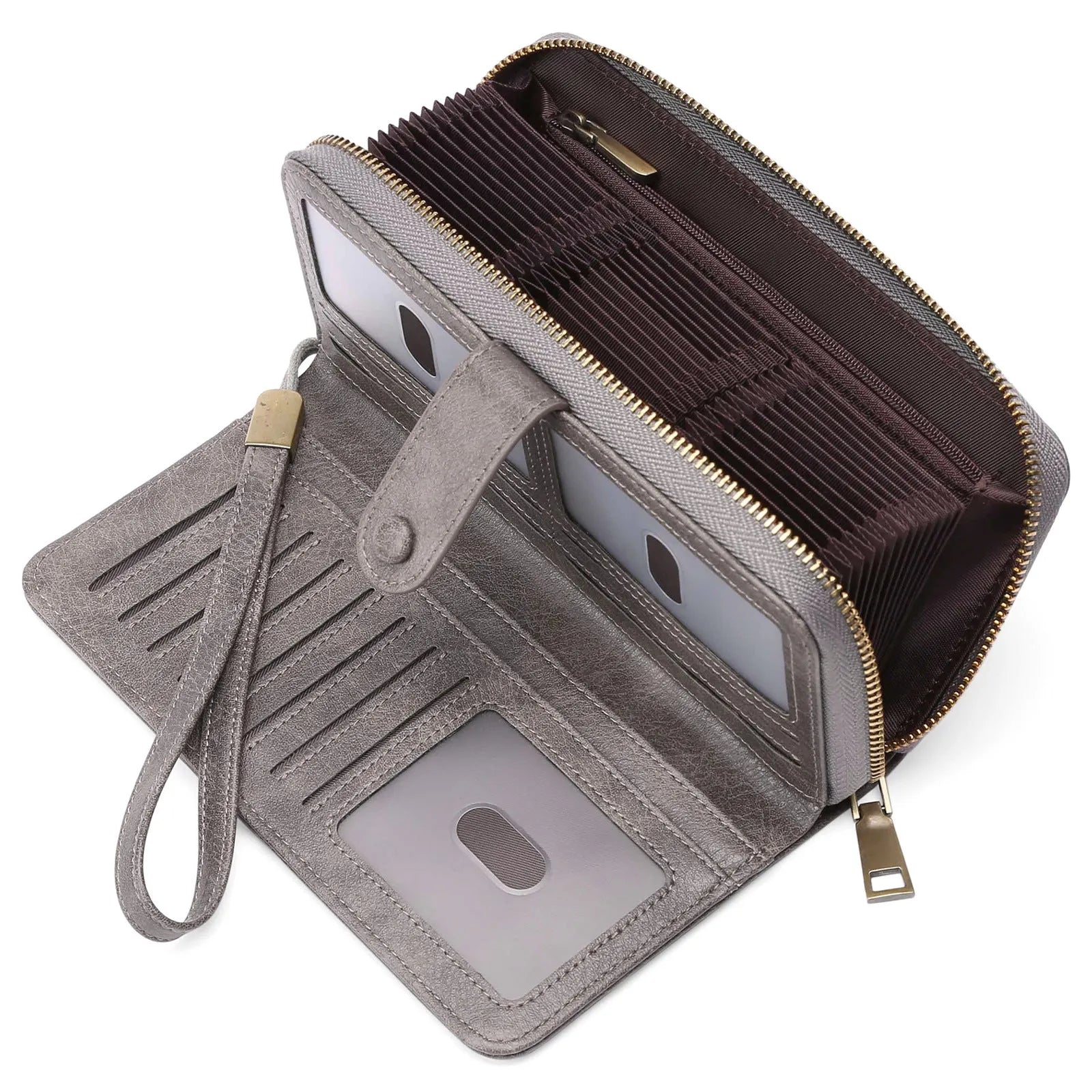 Women's expanding card holder wallet with RFID anti-theft protection in multiple colour options