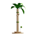 Vertical cat climbing frame with hemp rope posts in a canna colour with chamfered columns.