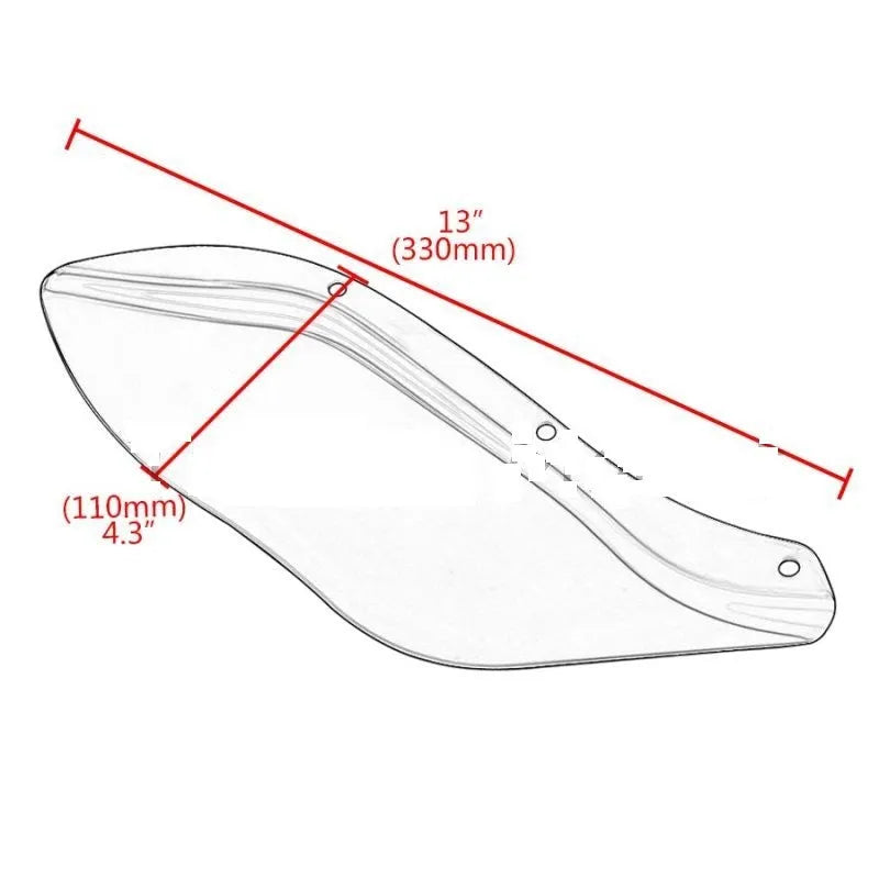 Harley-Davidson Touring motorcycle side wing head covers in black and transparent ABS plastic