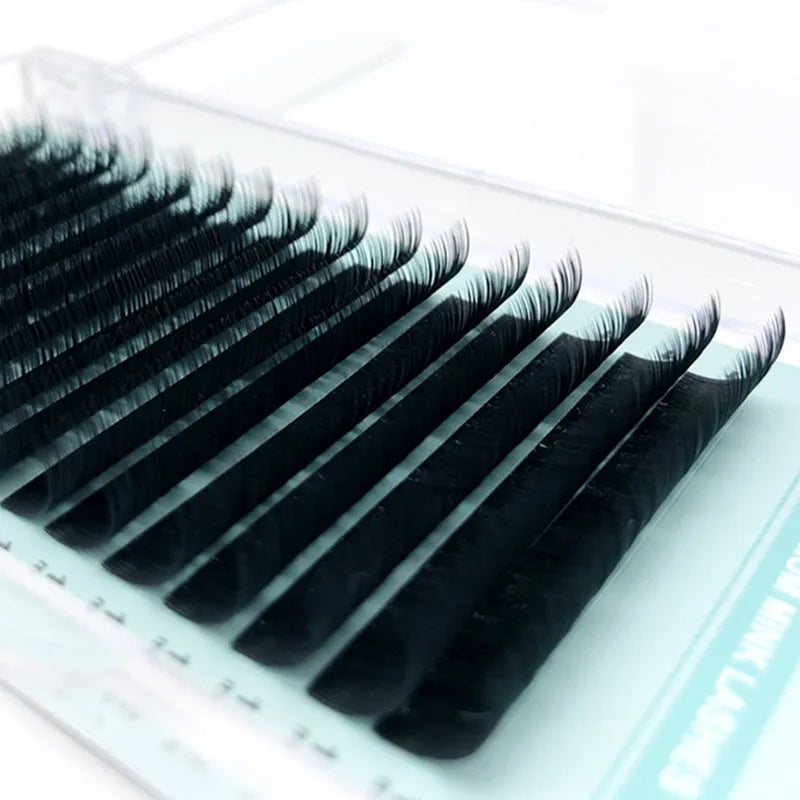 Women's soft velvet artificial fibre false eyelashes in 7-15mm lengths, multi-size options for natural look