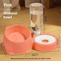 Plastic double bowl automatic drinking cat fountain with ceramic insert and stainless steel ball in haze blue colour