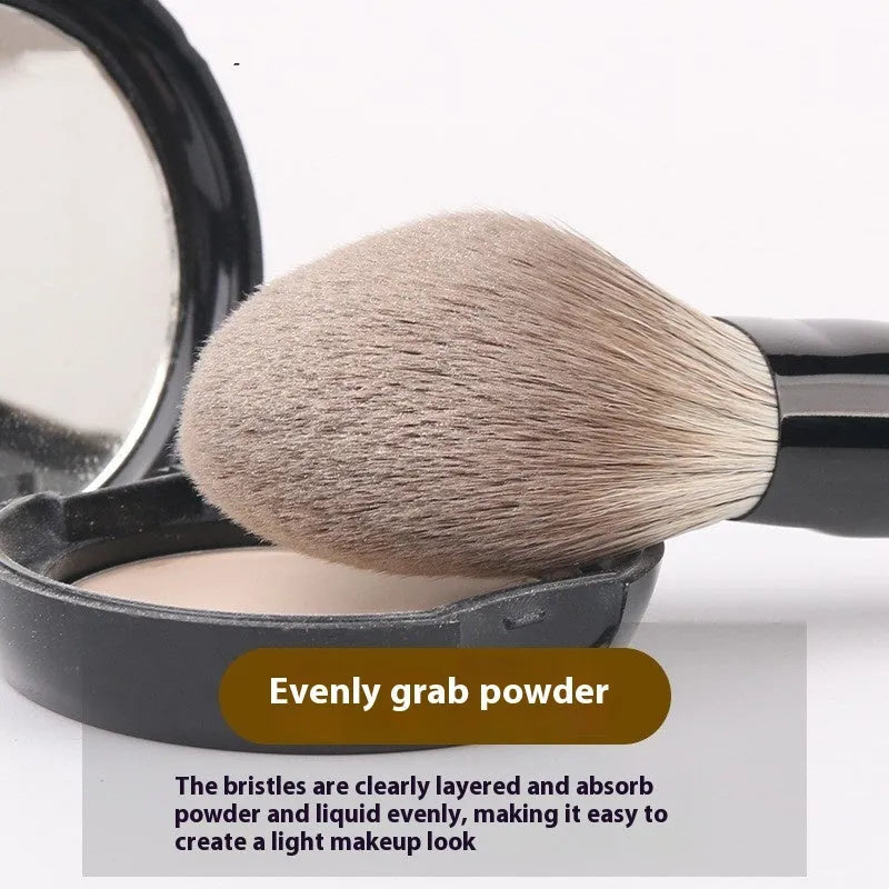 12-piece makeup brush set with synthetic bristles and wooden handles in PU travel roll