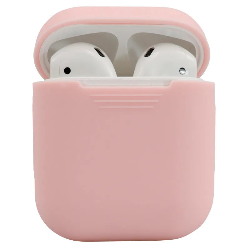 Silicone protective cover case for Apple AirPods in various colours with anti-drop design
