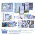 Creative journal gift box with A6 grid notebook, cards, envelopes, and decorative writing accessories in retro plaid design
