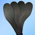 Black carbon fibre running insoles for shock absorption with size range 34-48