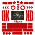 Bicycle reflective tape with grid pattern measuring 11.5x21cm in four colour options