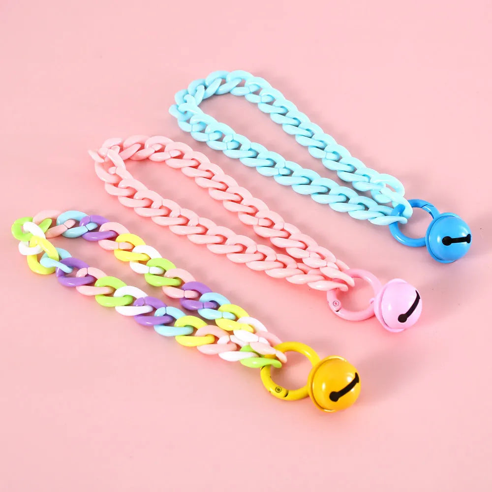 Adjustable pet collar in macaron candy colours with S and M sizing options for cats, dogs and rabbits