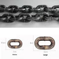 PP plastic dog walking leash with simulated chain design in bronze colour