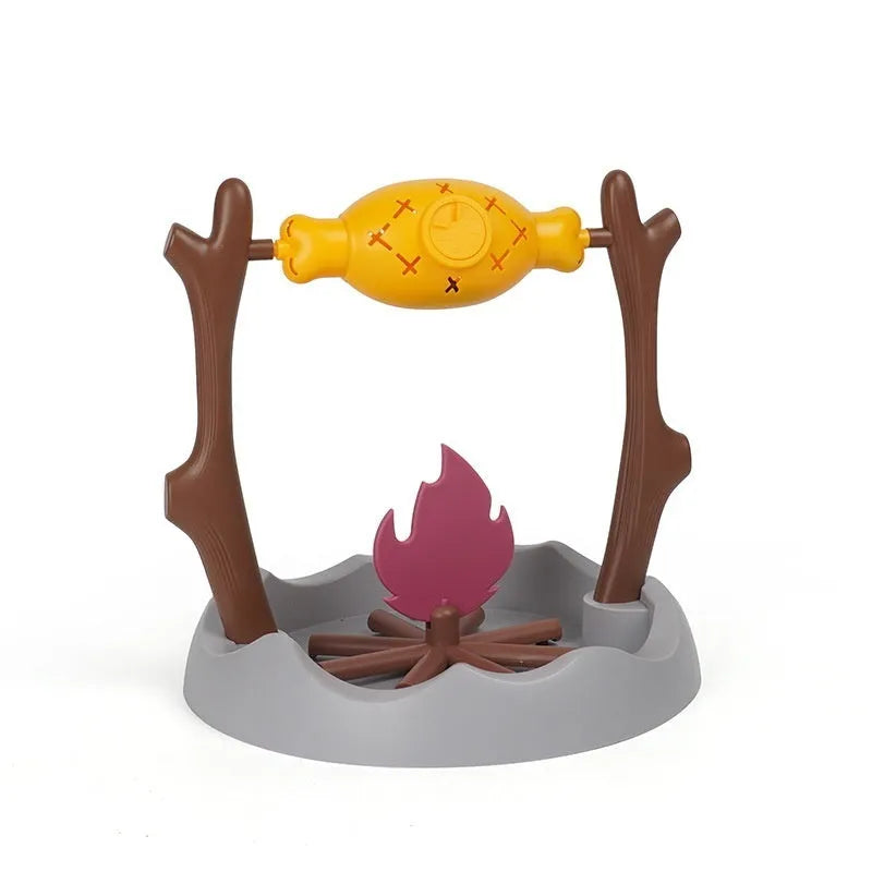 Barbecue style tumbling cat food puzzle feeder toy measuring 30cm cubed