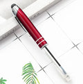 Metal capacitive stylus ballpoint pen with LED light in five colour options