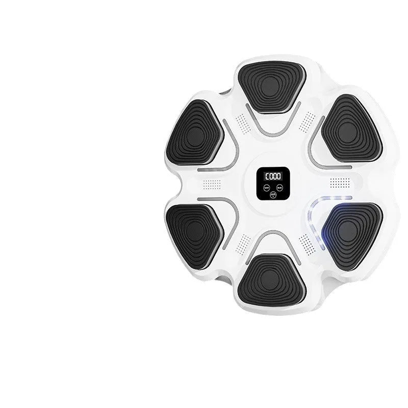 Smart music boxing machine wall target with electronic reaction training and focus gloves