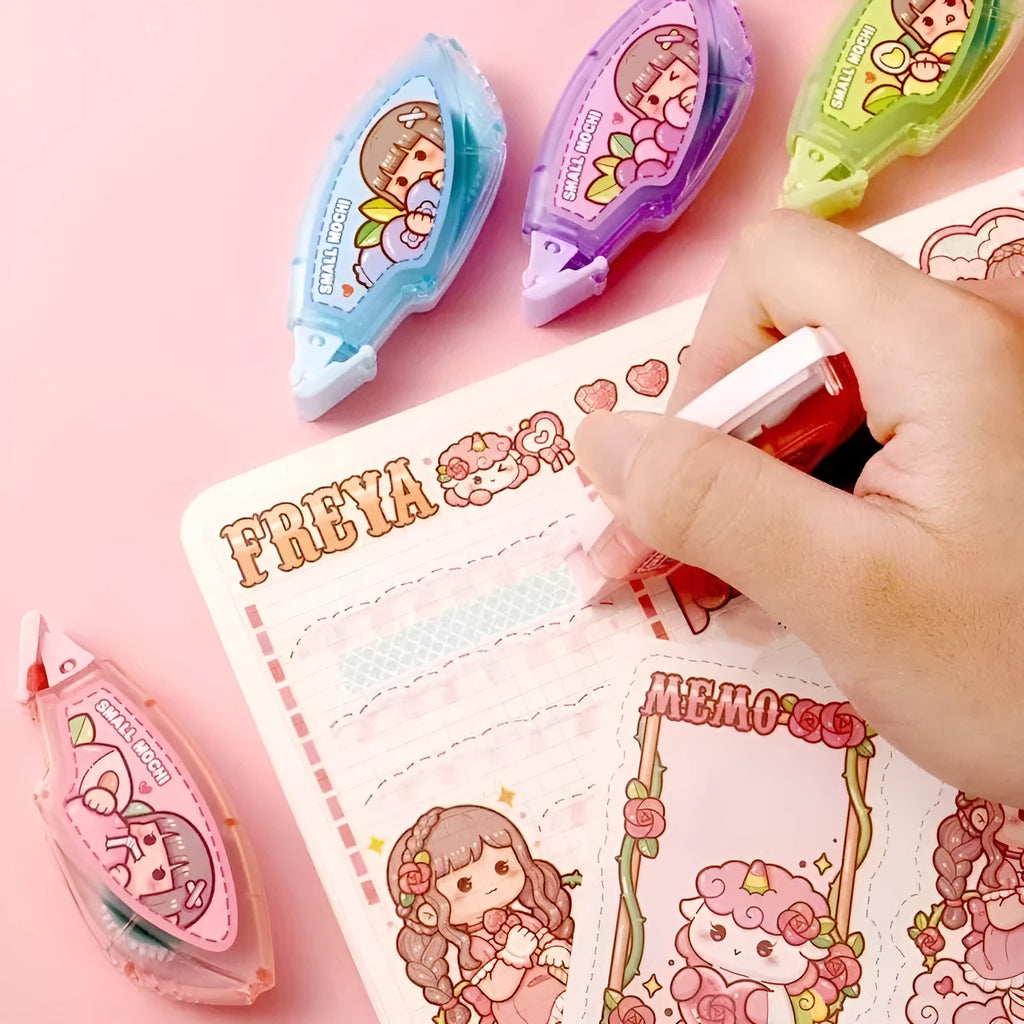 Dotting glue in plastic bottle with juice colours for craft and stationery adhesion