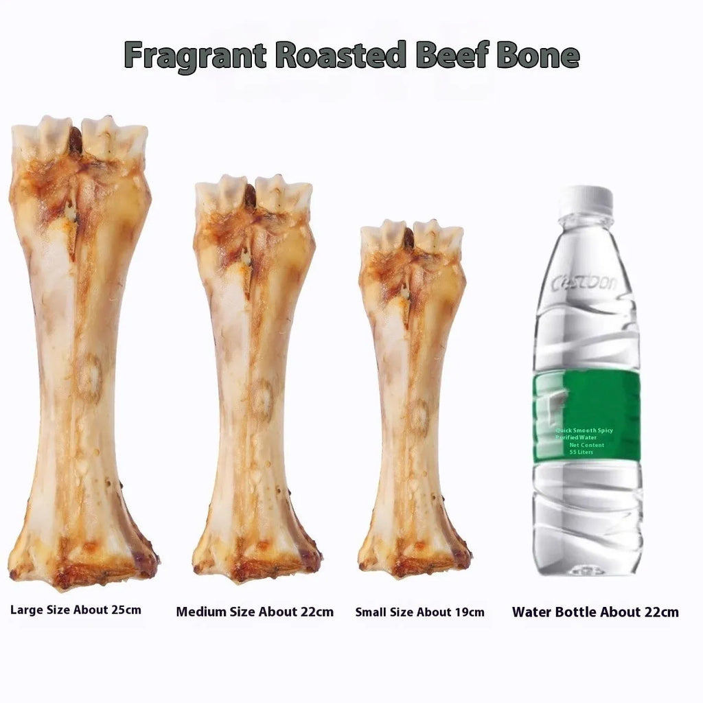 Roasted ox bone pet molar rod for dog dental care and training in three sizes