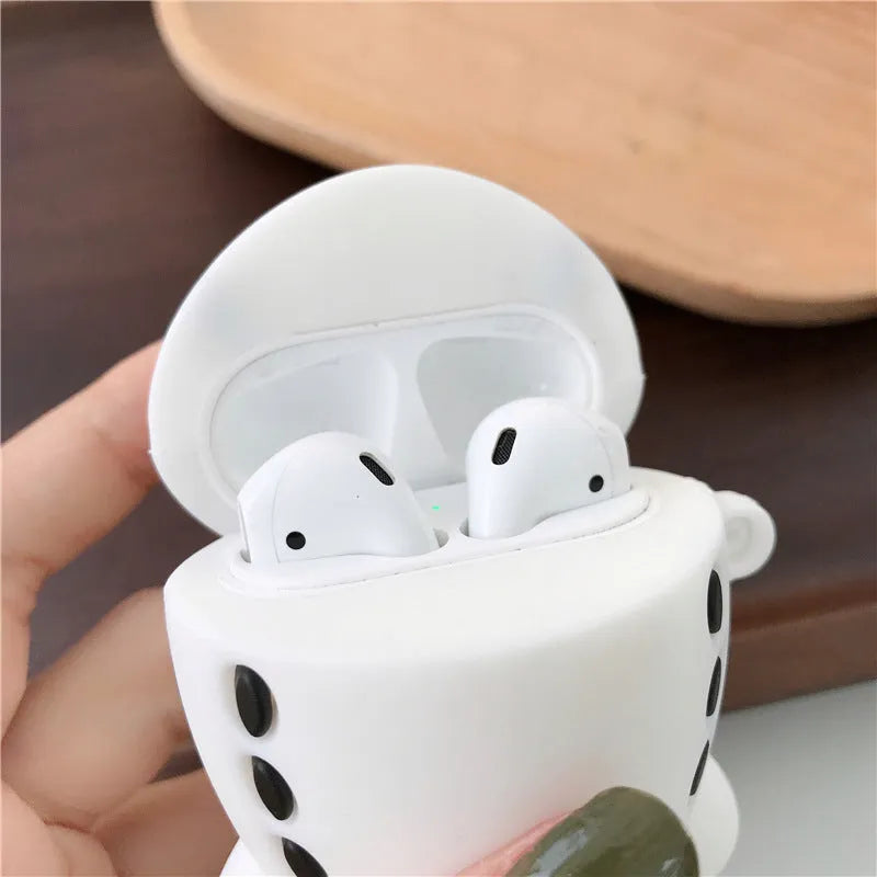 Cartoon aeroplane silicone flip case with hook for Apple AirPods 1st and 2nd generation