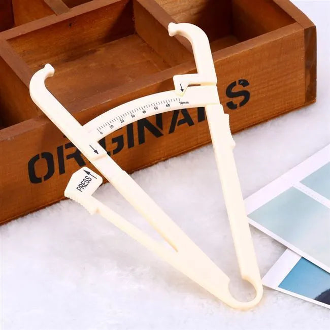Clear acrylic body fat caliper for skin fold thickness measurement with 200mm range
