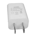 White standard power adapter with CE FCC marks and USB port for 5V charging