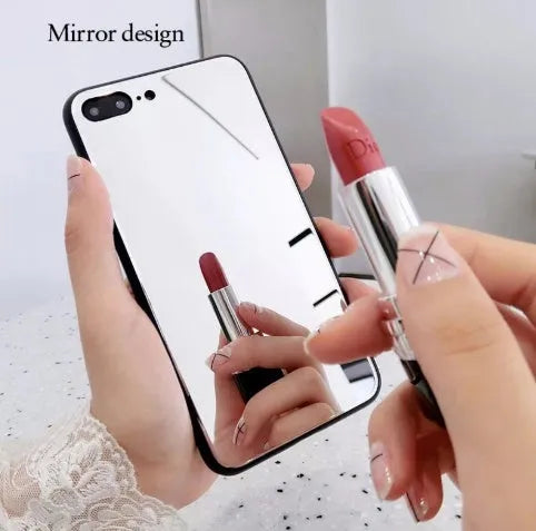Black mirror iPhone case for iPhone X and iPhone 7/8 Plus models with TPU and PC construction