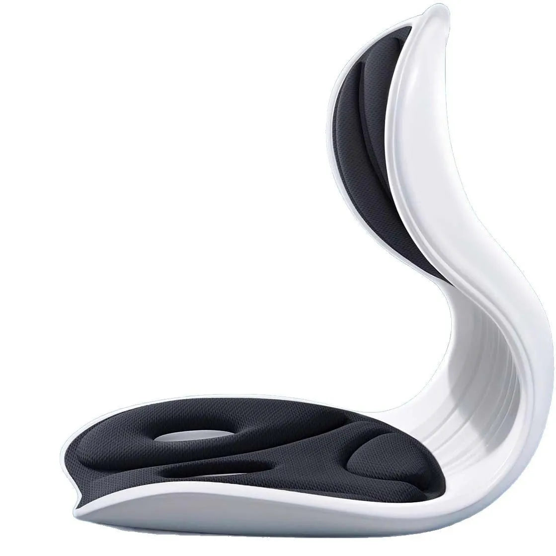 Grey waist support seat cushion with lumbar design for long sitting comfort